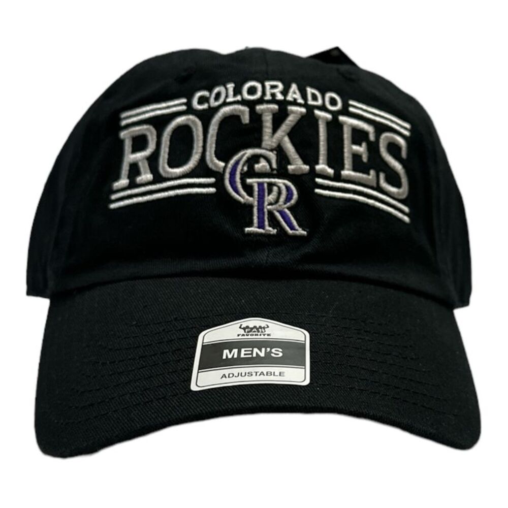 Genuine Merchandise Men's MLB Trucker Snapback Baseball Hat - Black/Grey/Rockies